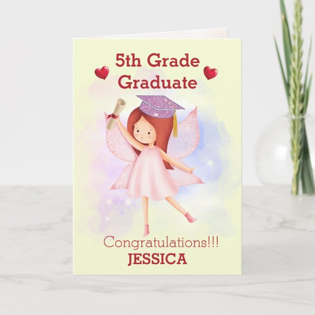 Funny  Congrats 5th grade Holiday Card (Front)