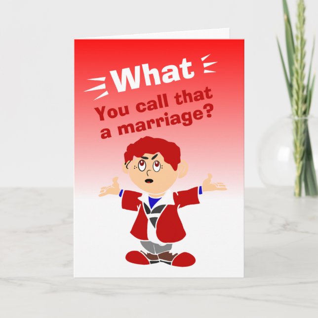 funny congratulations for  wedding anniversary card (Front)