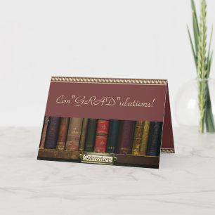 Funny Congratulations Graduation library book Card