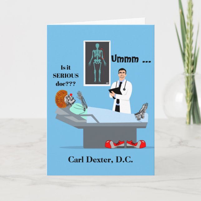 Funny Congratulations on Chiropractic Degree Card (Front)