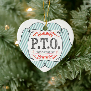 Funny Congratulations Promoted to Pretend Time Off Ceramic Tree Decoration