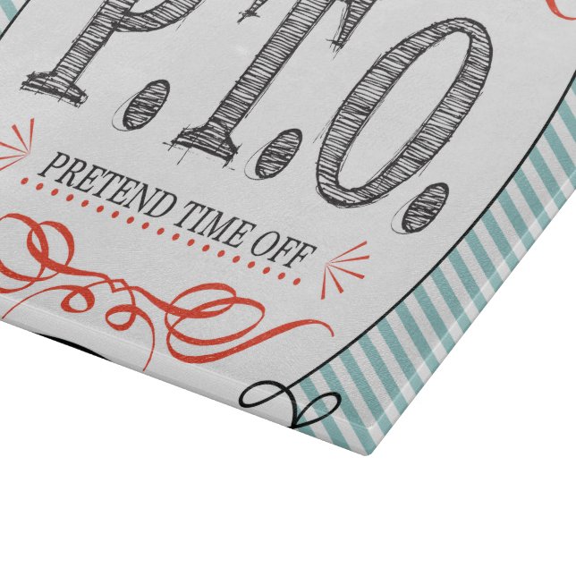 Funny Congratulations Promoted to Pretend Time Off Cutting Board (Corner)