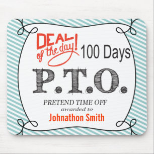 Funny Congratulations Promoted to Pretend Time Off Mouse Mat