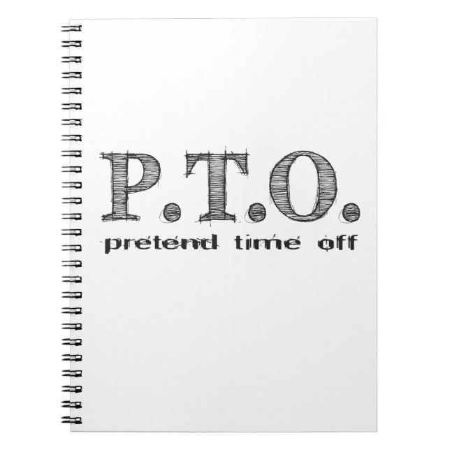 Funny Congratulations Promoted to Pretend Time Off Notebook (Front)