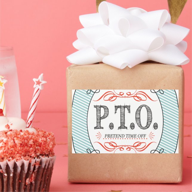 Funny Congratulations Promoted to Pretend Time Off Rectangular Sticker (Party)