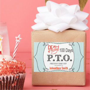 Funny Congratulations Promoted to Pretend Time Off Rectangular Sticker