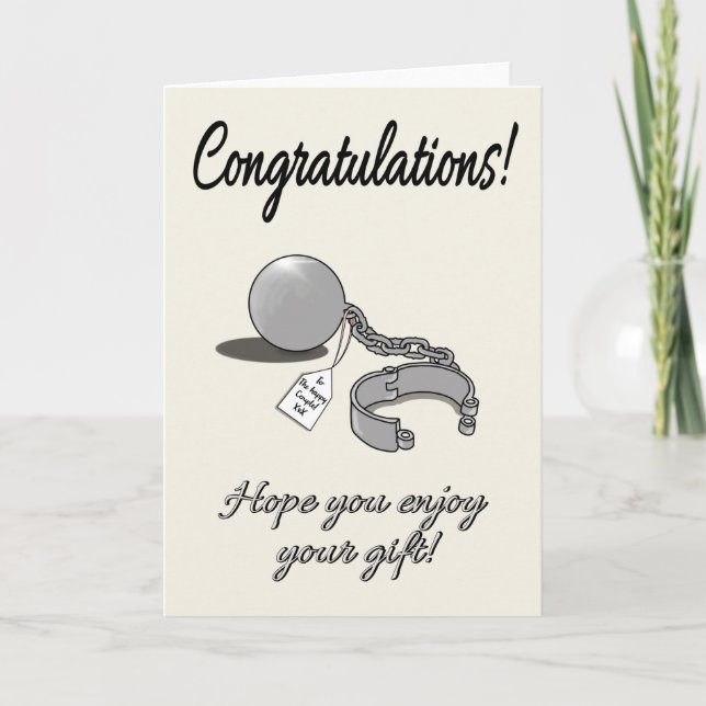 Funny Congratulations Wedding Day Newlyweds Card (Front)