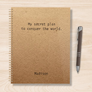 Funny Conquer The World Personalised Planner