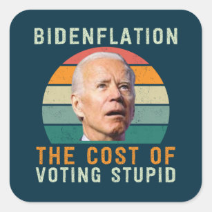 Funny Conservative Anti Joe Biden Inflation Square Sticker