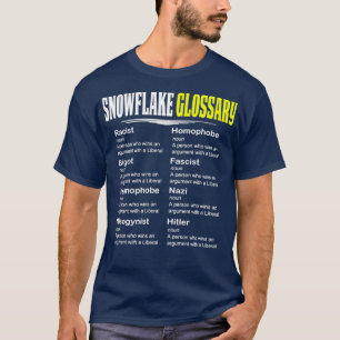 Funny Conservative Design Snowflake Glossary  T-Shirt