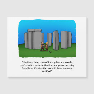 Funny Construction Humour Magnetic Card