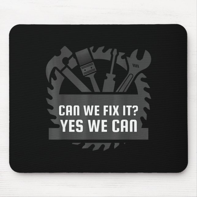 Funny Construction Worker, Bob The Builder Gag Gif Mouse Mat (Front)