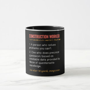 Funny Construction Worker Definition Mug