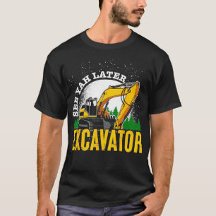 Funny Construction Worker Driver Men Boys Kids Exc T-Shirt