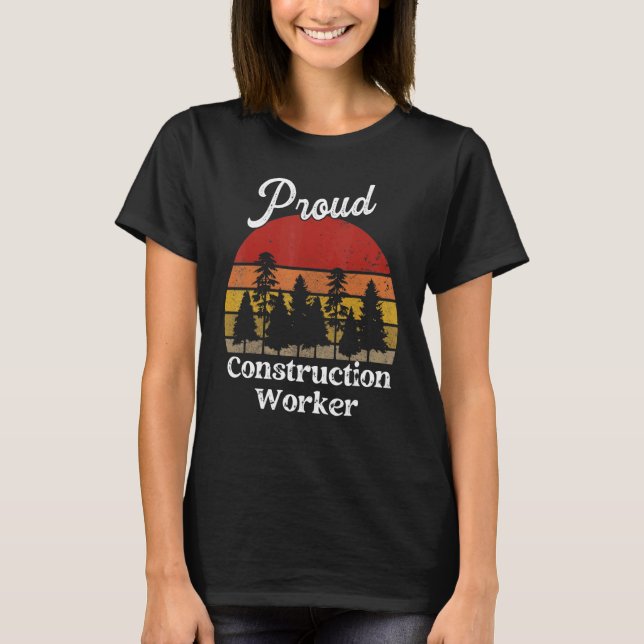 Funny Construction Worker Shirts Job Title Profess (Front)