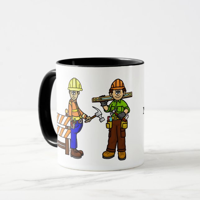 Funny Construction Workers Name Mug (Front Left)