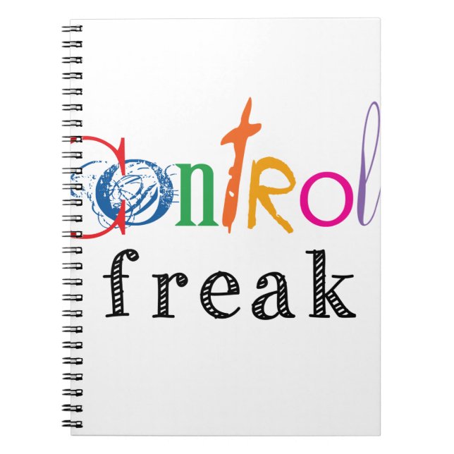 Funny Control Freak Gifts Notebook (Front)