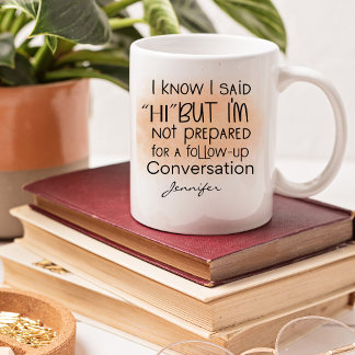Funny Conversation Office Personalised Coffee Mug