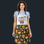 Funny Cook Shiitake Pun Thanksgiving Food Pattern Apron<br><div class="desc">Funny and cool apron to make cooking more fun. Personalised gift for family and friends who love cooking,  baking and trying new recipe in the kitchen. Customise the wording to fit your occasion. You can use the Design Tool to further change the font type,  font colour and font size.</div>