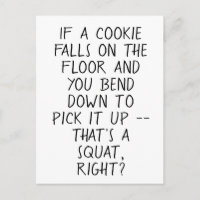 Funny Cookie Anti-Exercising Quote