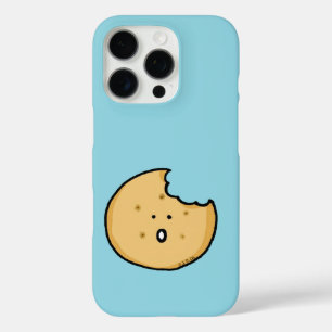 Funny Cookie Cartoon with Bite iPhone 16 Pro Case