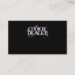 Funny Cookie Dealer Shirt Mum Dad Scouts Girls Kid Business Card