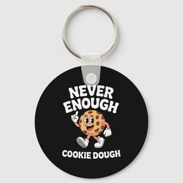 Funny Cookie Dough Retro  Key Ring (Front)