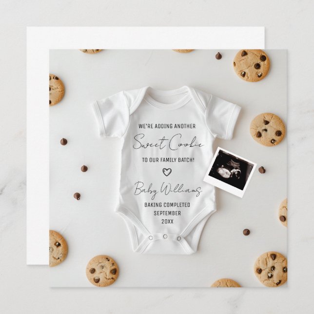 Funny Cookie Pregnancy Announcement (Front/Back)