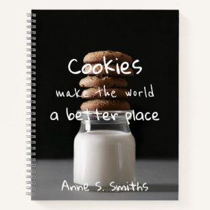 Funny Cookie Quote / Personalised Notebook