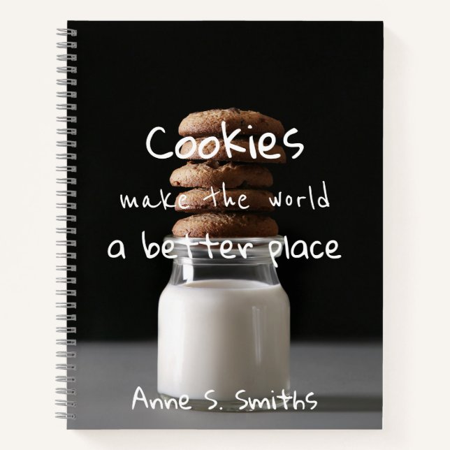 Funny Cookie Quote / Personalised Notebook (Front)