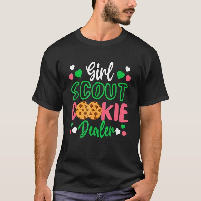 Funny Cookie Scouts  Cookie Dealer Scout Bake Shop T-Shirt (Front)