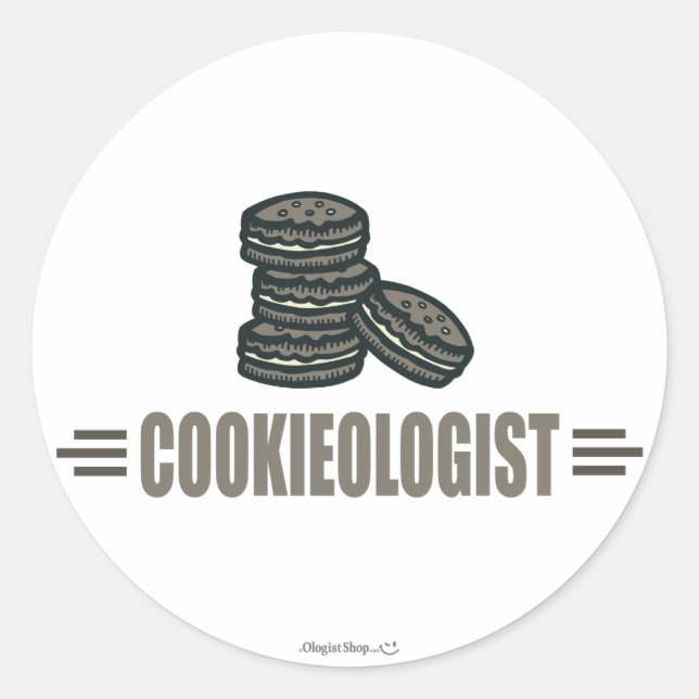 Funny Cookies Classic Round Sticker (Front)
