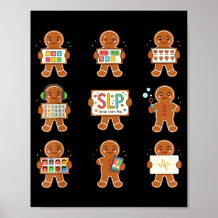 Funny Cookies Gingerbread Slp Squad Christmas Spee Poster