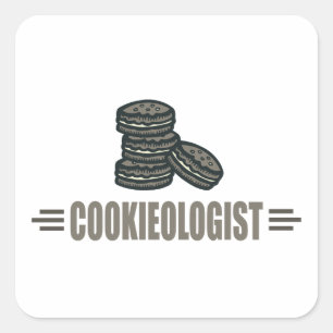 Funny Cookies Square Sticker