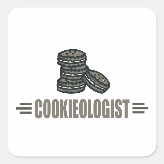 Funny Cookies Square Sticker (Front)
