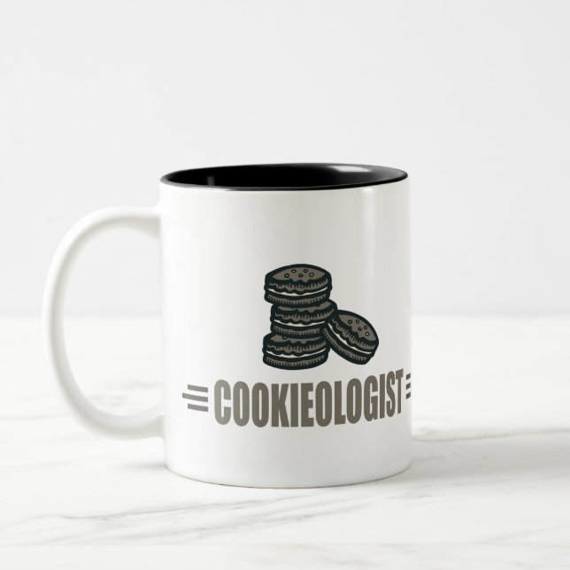 Funny Cookies Two-Tone Coffee Mug (Left)