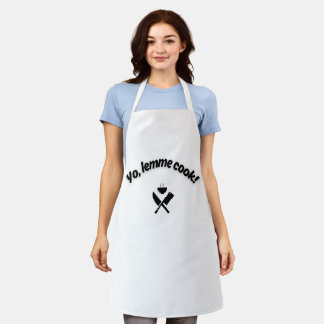 Funny Cooking Apron - “Yo, Lemme Cook!” Meme Quote