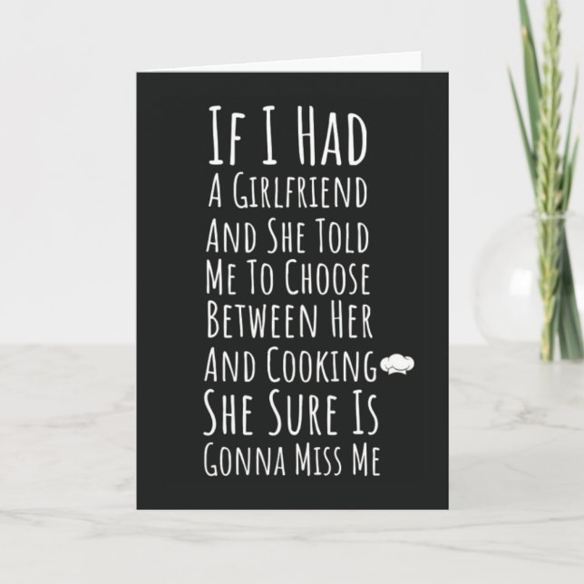 Funny Cooking Cards For Men For Him Chef (Front)
