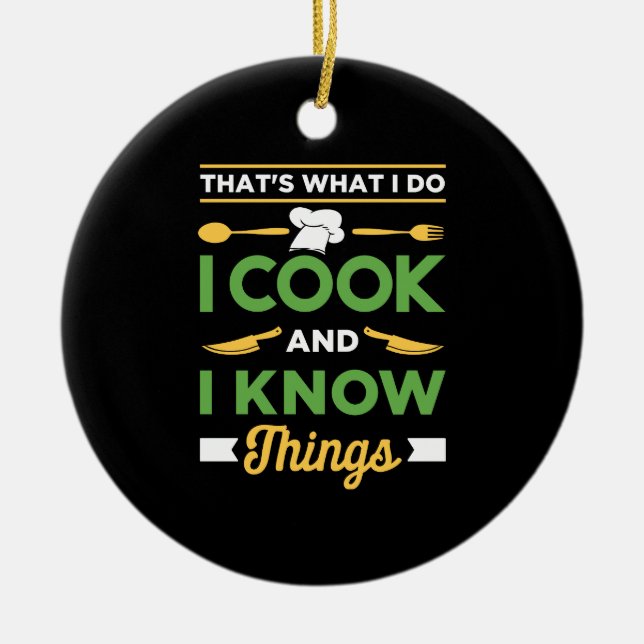 Funny Cooking Ceramic Tree Decoration (Front)