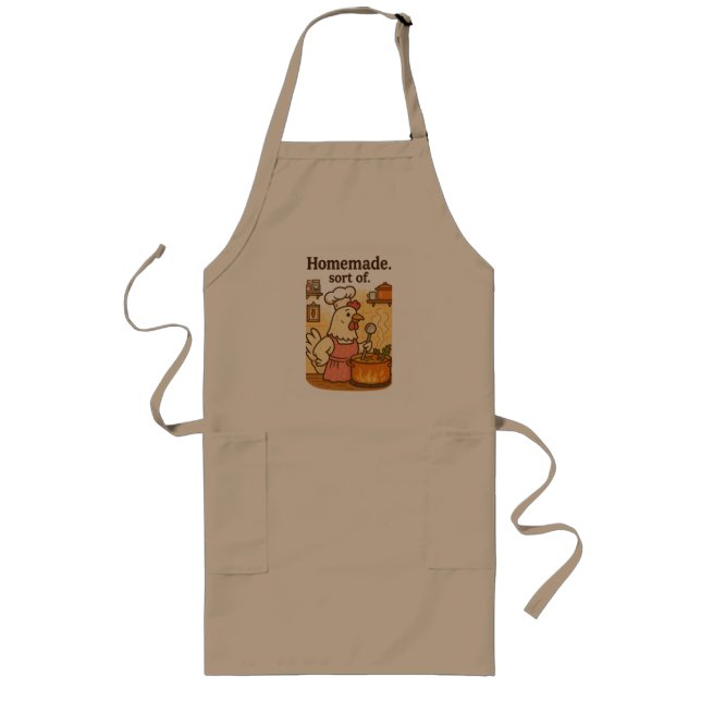 Funny Cooking Chicken Apron – Hen Making Soup (Front)