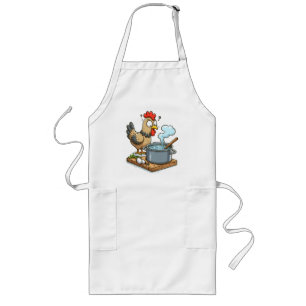Funny Cooking Chicken Apron – Hen Making Soup