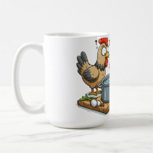 Funny Cooking Chicken Apron – Hen Making Soup Coffee Mug