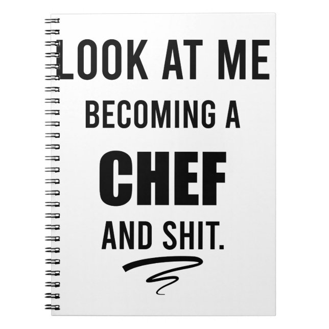 Funny Cooking Gift For Chef Funny Chef Shirt Notebook (Front)