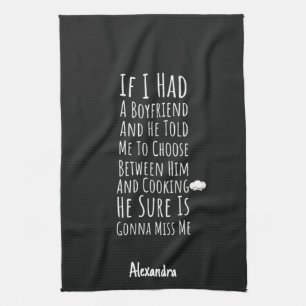 Funny Cooking Gift For Her Teenage Girl Women Chef Tea Towel