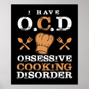 funny cooking lovers word art poster
