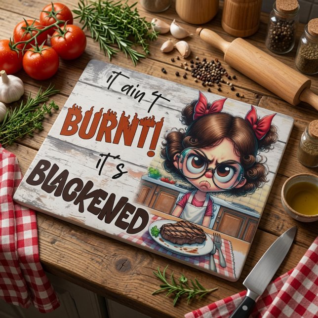 Funny Cooking Quote Glass Cutting Board (Creator Uploaded)