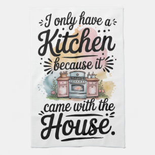 Funny Cooking Quote Tea Towel
