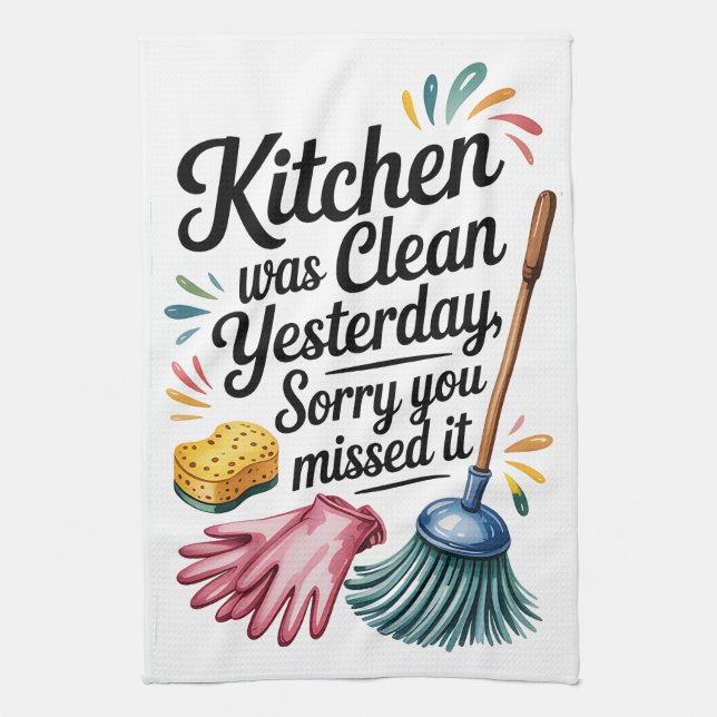Funny Cooking Quote Tea Towel (Vertical)