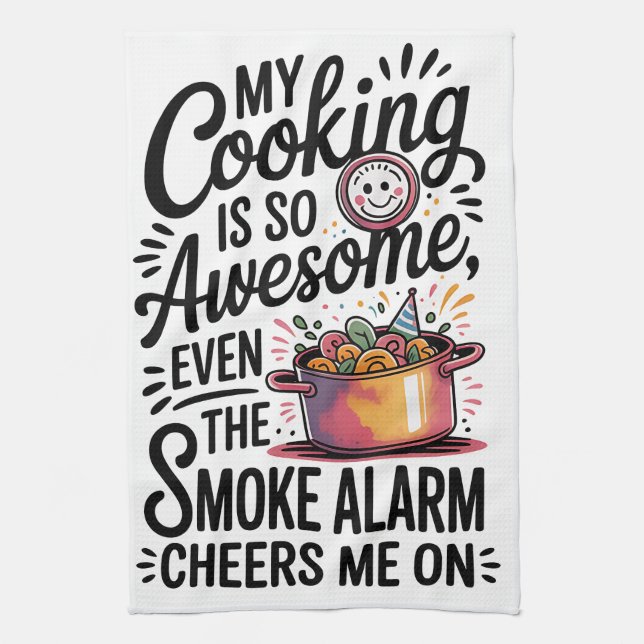 Funny Cooking Quote Tea Towel (Vertical)