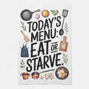 Funny Cooking Quote Tea Towel